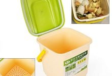 OUKANING Bokashi Recipiente para compost 9 L con ventilación